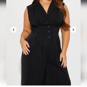 Elegant Black Sleeveless Jumpsuit
